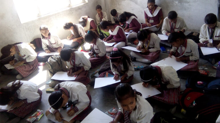 Drawing Competition at Ladaurar on 1st October 2015